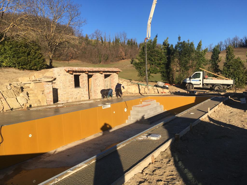 Getto marciapiede - piscina privata a skimmer